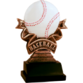 NEW Baseball Ribbon Resin